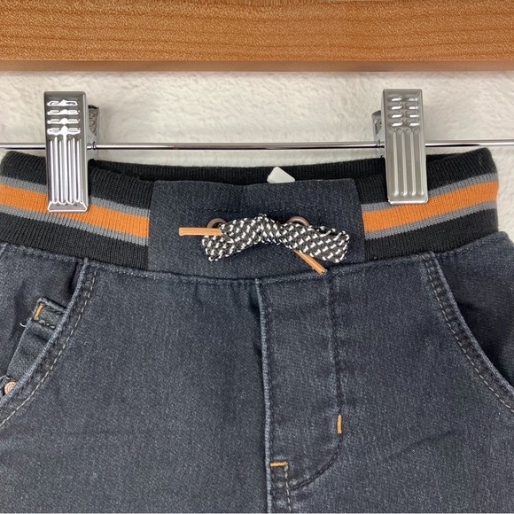 NWT Catimini jeans black denim knit elastic waist pull on size 9 months - Picture 3 of 12